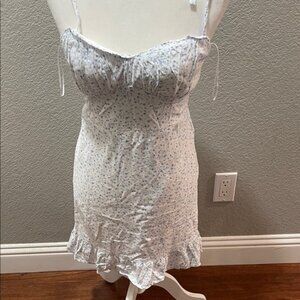 Hollister White and Blue Floral Dress